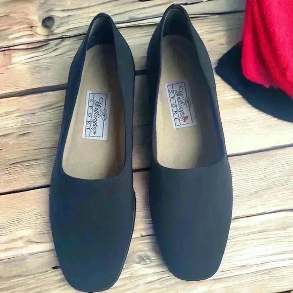 Worthington Sport Women’s size 7 Black Cloth Slip-On flats.  Great Condition - Picture 1 of 9
